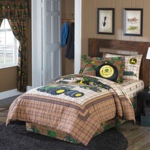 John Deere Traditional Tractor Bedding Twin Set